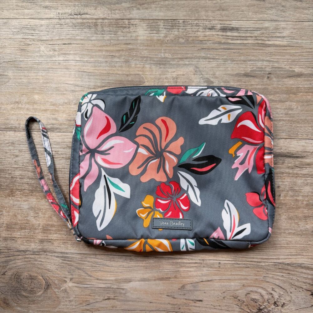 Vera Bradley Lighten Up Wipes Pouch Coastal Paradise Floral Travel Case NWOT
